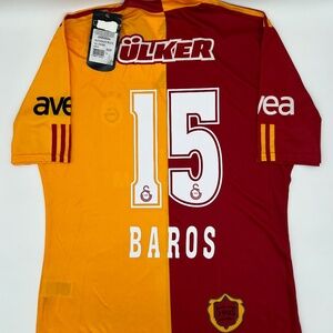 Milan Baros #15 Galatasaray SK 2009/2010 Home ORIGINAL Adidas Soccer Jersey (L)